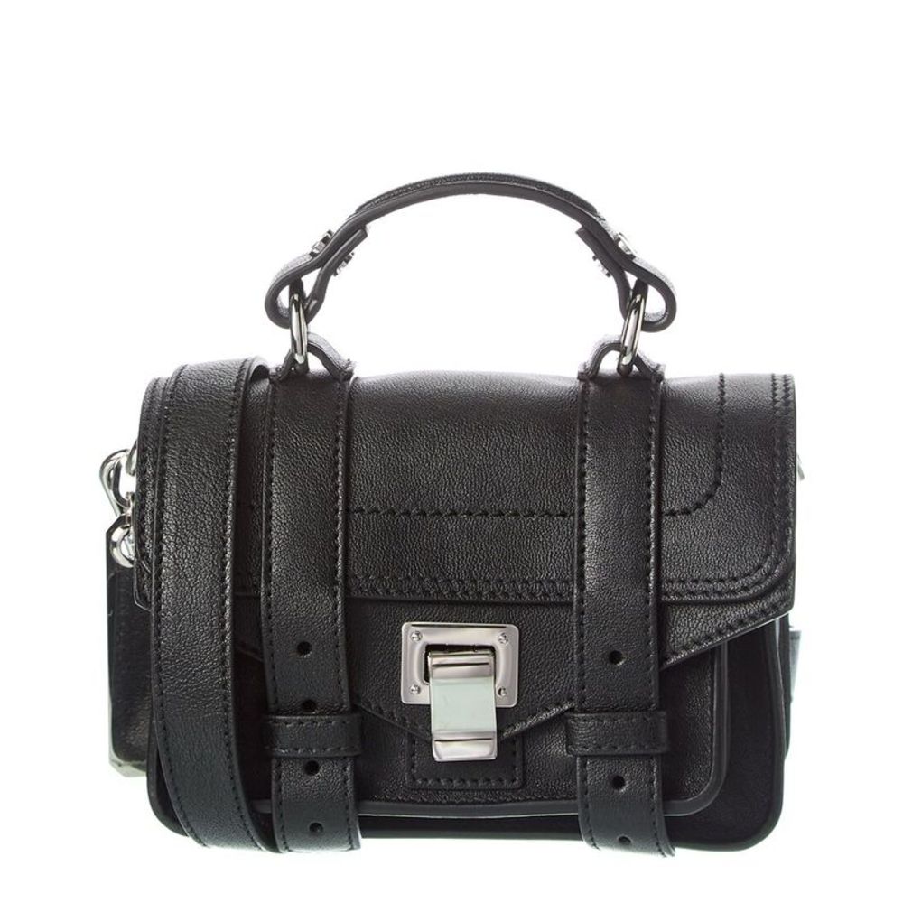 Proenza Schouler Ps1 Micro Leather Shoulder Bag, Black